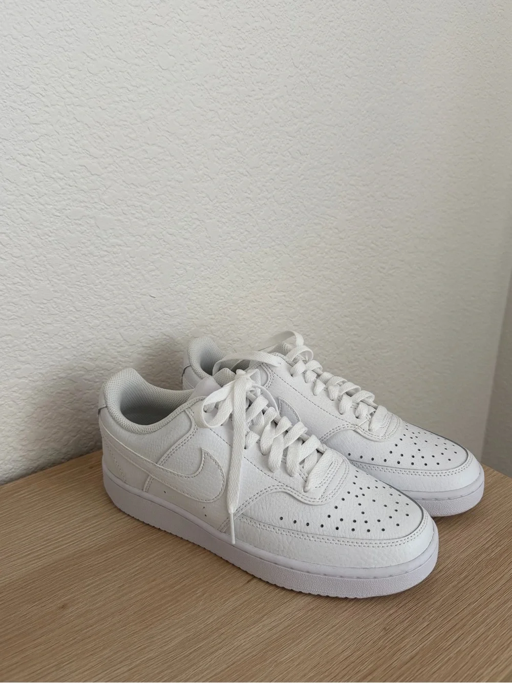 Nike White Low-Top Leather Sneakers